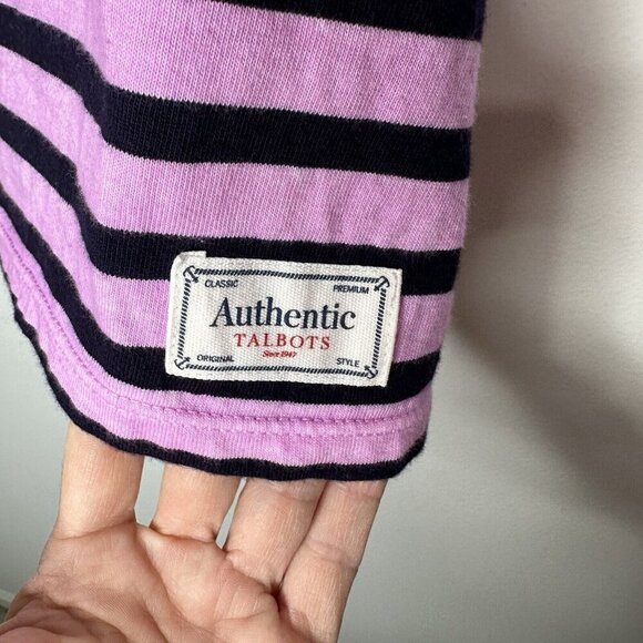 Talbots Top Tee 3X Striped Ombre 3/4 Sleeve - Picture 5 of 10